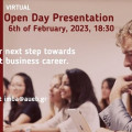 Virtual Open Day Presentation of the MBA International on February 6th, 2023