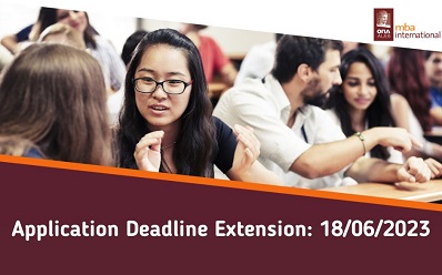 MBA International extends the application deadline until 18/06/2023 ...