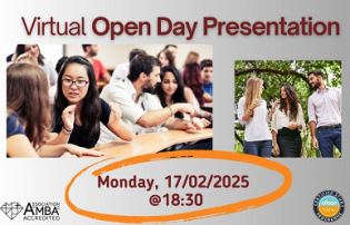 Virtual Open Day Presentation of the MBA International on February 17th, 2025